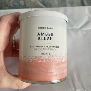NEW Amber Blush 30-50 Burn Hours Single Wick Candle 8 oz Bath & Body Works